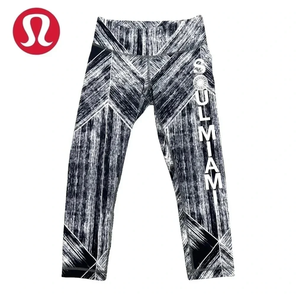 Lululemon Wunder Under Crop Full-On Luon Heat Wave SoulCycle Miami Leggings 4
